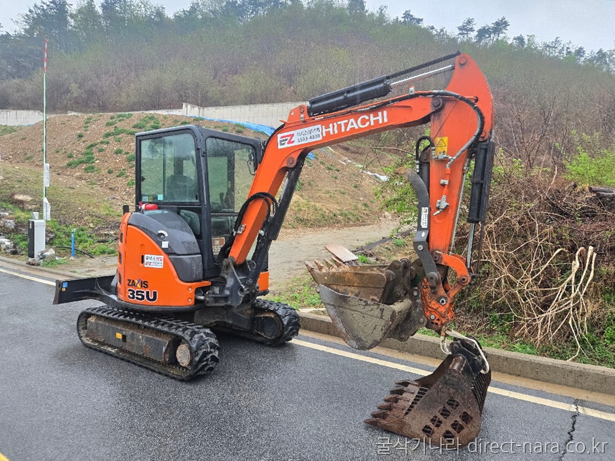 히타치 ZX35 캐빈집게